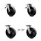 Service Caster 8 Inch Glass Filled Nylon Caster Set with Roller Bearings 2 Brakes 2 Swivel Lock SCC-TTL30S820-GFNR-2-BSL-2 - alternate 1